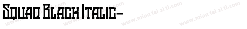 Squad Black Italic字体转换